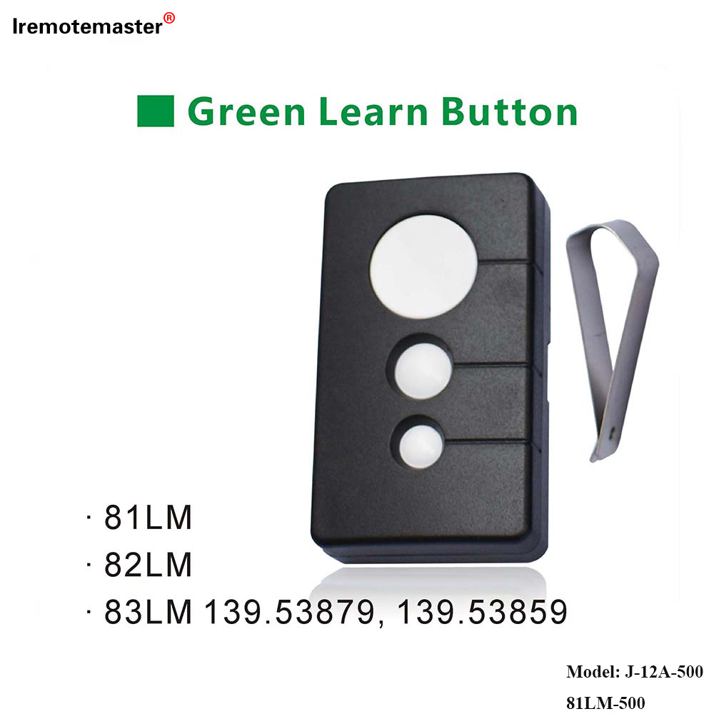 Для 81LM 82LM 83LM Green Learn Button 390MHz Дыстанцыйнае адкрыццё дзвярэй гаража