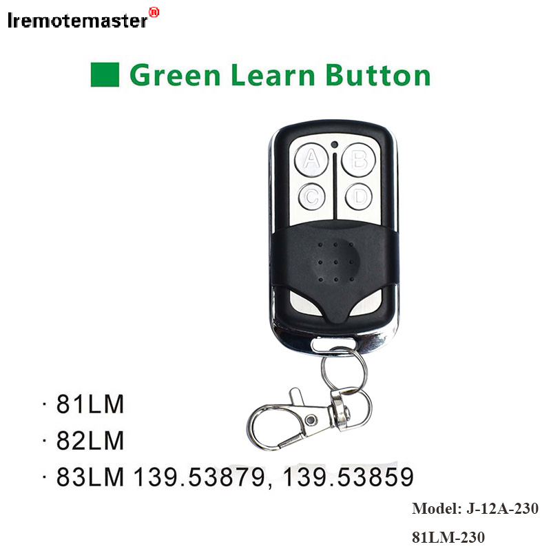 Для 81LM 82LM 83LM Green Learn Button 390MHz Gate Door Remote Transmitter